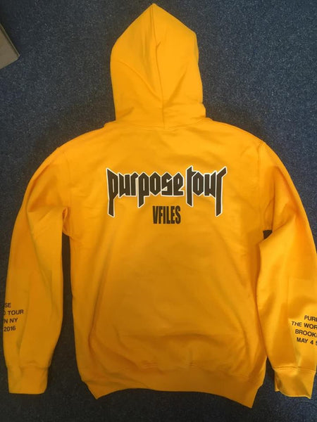 Security Justin Bieber - Purpose Tour Gold Hoodie- Brooklyn NY