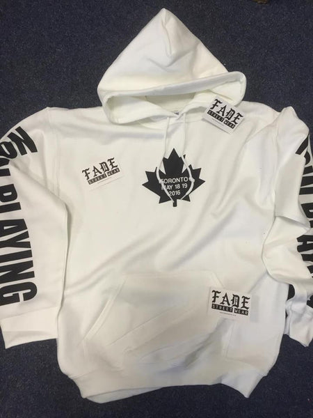 Purpose Tour White Hoodie- Toronto CANADA. Now Playing