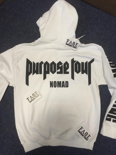 Purpose Tour White Hoodie- Toronto CANADA. Now Playing