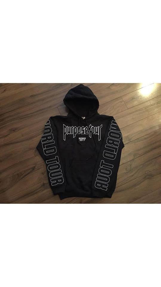 @FACTJDB designs Purpose World Tour BIEBER Black Hoodie