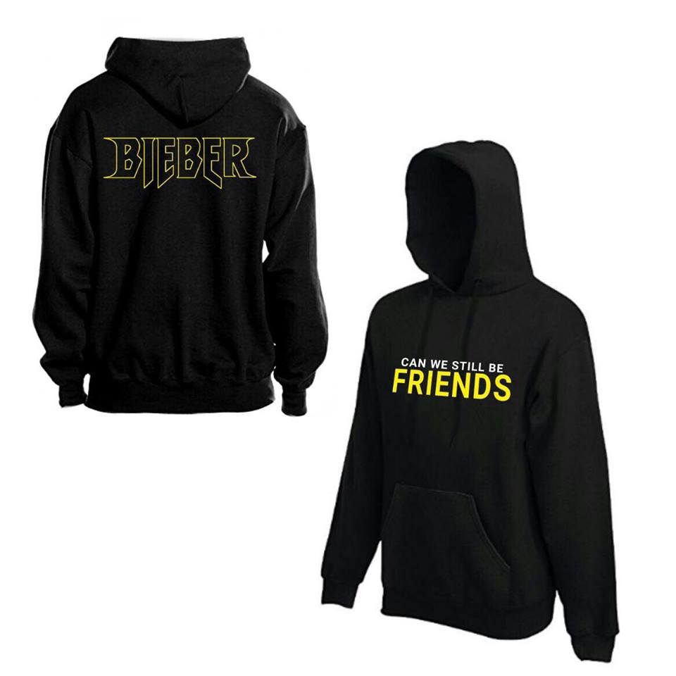 ATLBIEBUR designs Can we still be FRIENDS Black Hoodie