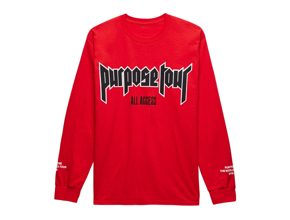 Purpose Tour All Access Red Long Sleeve shirt