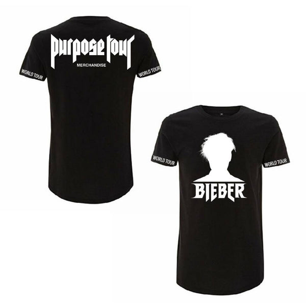 ATLBIEBUR designs Purpose Tour Merchandise - Bieber Silhouette BLACK T-Shirt