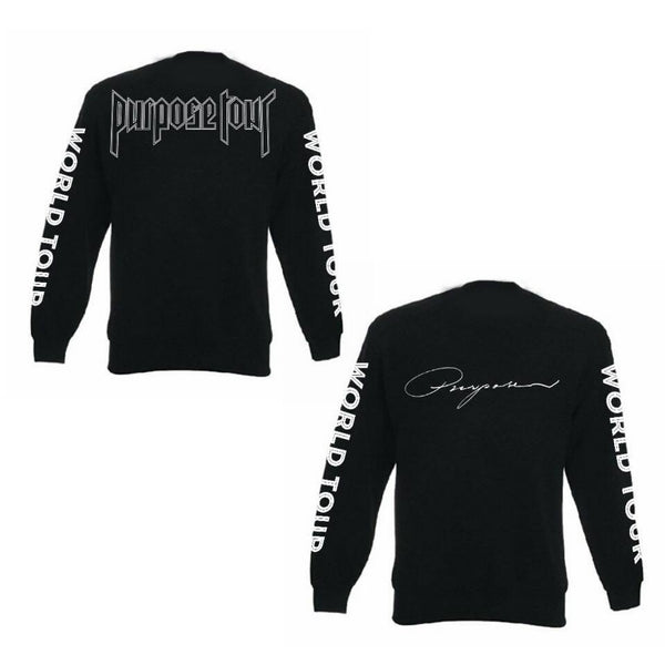 ATLBIEBUR designs Purpose World Tour Long Sleeve Black T-Shirt