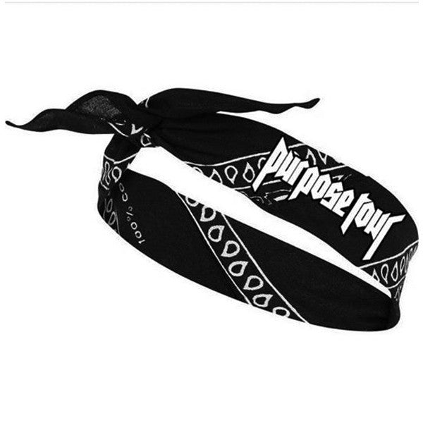 Purpose Tour Black Bandana