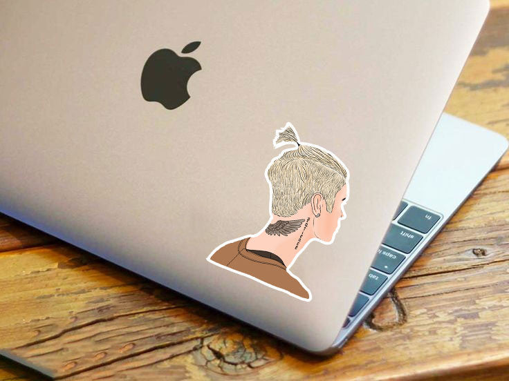 Bieber Ponytail Hair Sticker