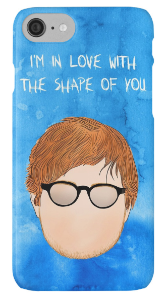 Outlyning designs - Ed I'm in love with the shape of you Phone Case