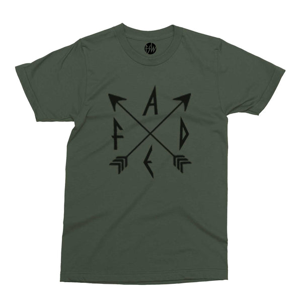 FADE Arrows Graphic Olive Green T-Shirt