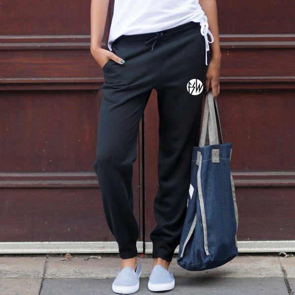 FSW Circle logo Black slim fit joggers  -UNISEX