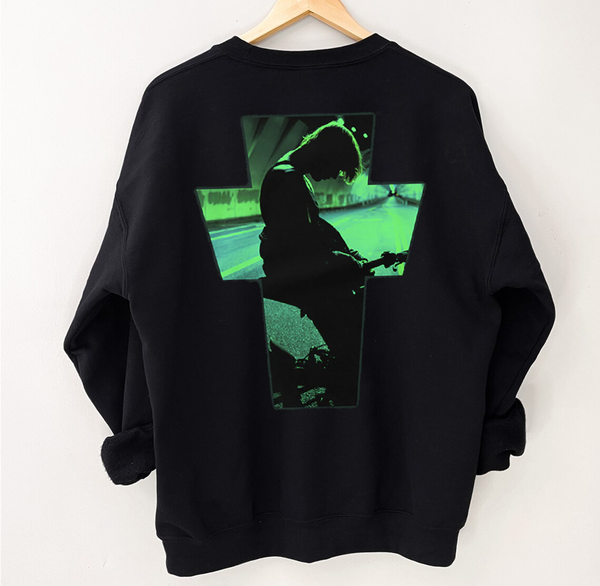 JUSTICE Glow Black Crewneck