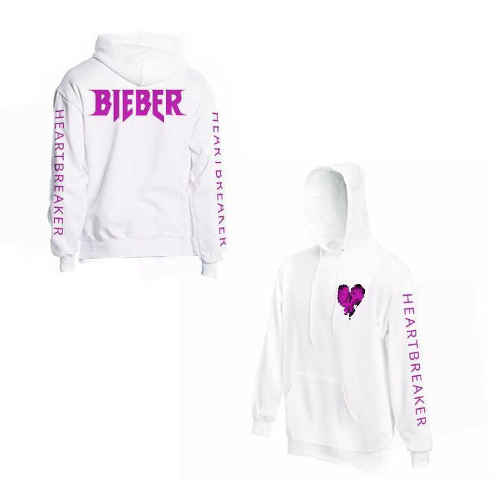 ATLBIEBUR designs Heartbreaker BIEBER White hoodie