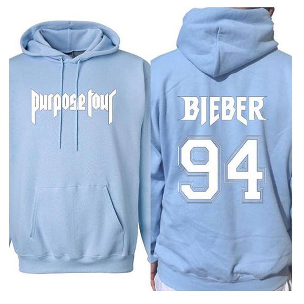 1.3.12.56 designs Purpose Tour Bieber 94 baby blue Hoodie