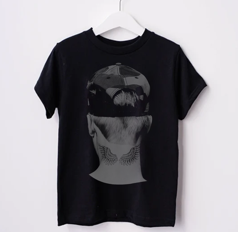 Angel Wings Printed Graphic Black t-shirt