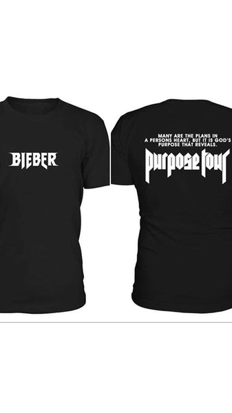 @FACTJDB Design - It is God's Purpose that Reveals - BIEBER black t-shirt