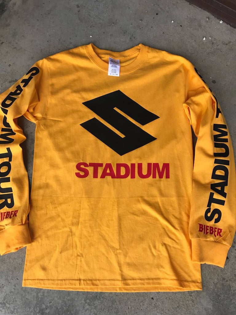 STADIUM TOUR NEW Gold Yellow Long Sleeve shirt