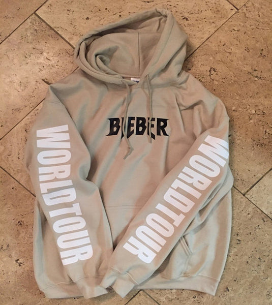 Purpose Tour Sand Hoodie- BIEBER