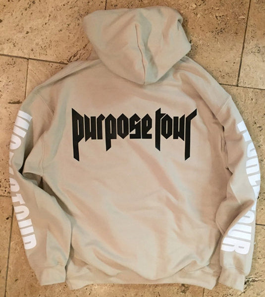 Purpose Tour Sand Hoodie- BIEBER