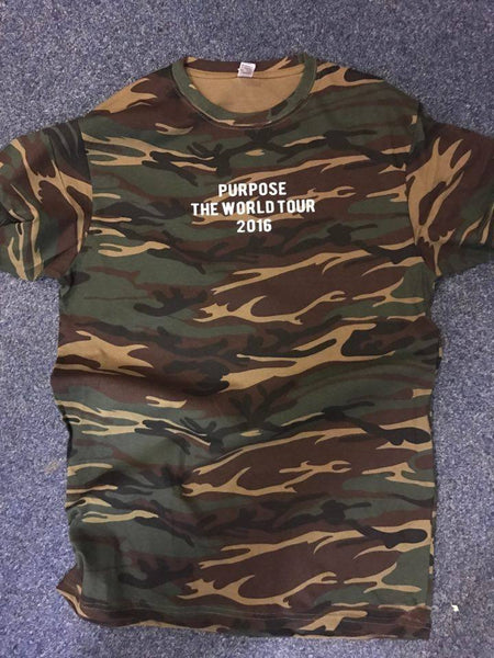 Camouflage Purpose The World Tour Green Camo t-shirt