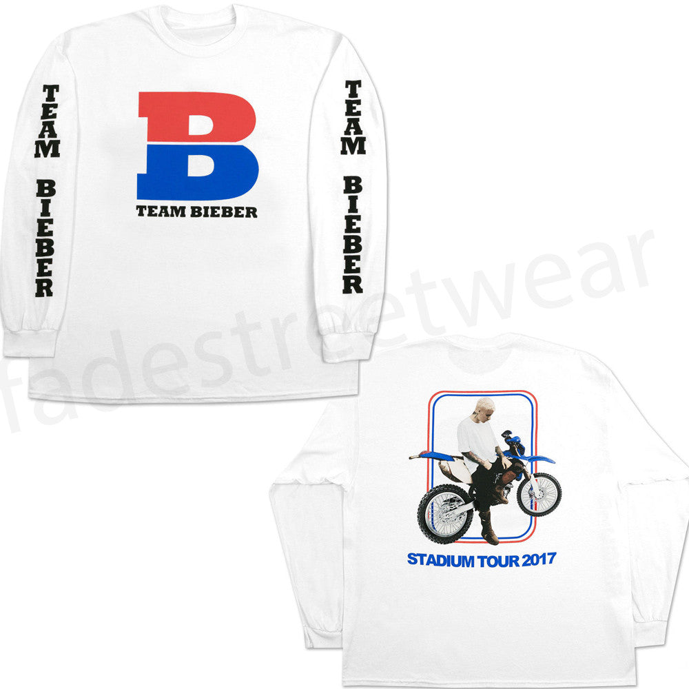 TEAM BIEBER - White long sleeve t-shirt