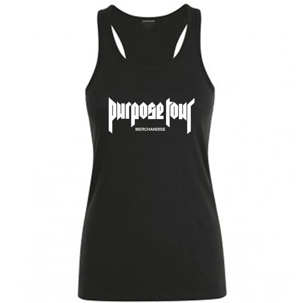 SUMMER - Ladies fitted Racerback Black Vest/Tank Top