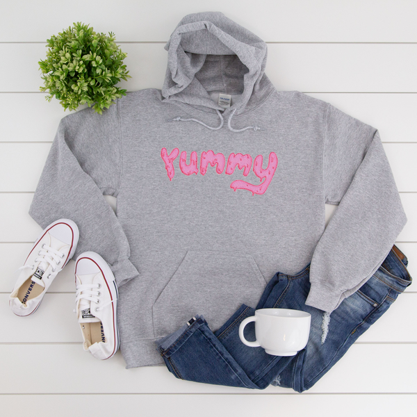 Yummy design - Grey Hoodie